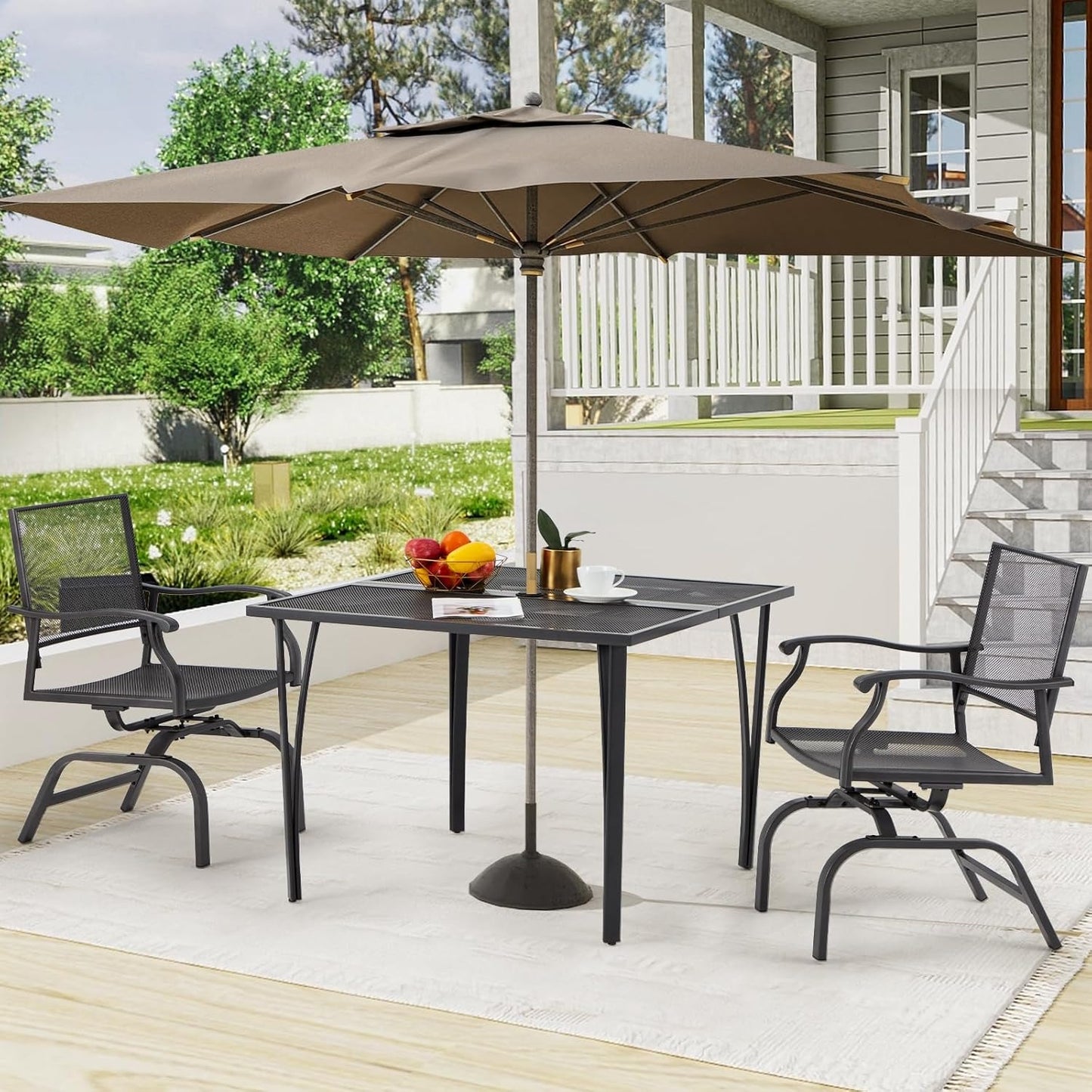 YODOLLA Outdoor Metal Rocker Chair Set of 2