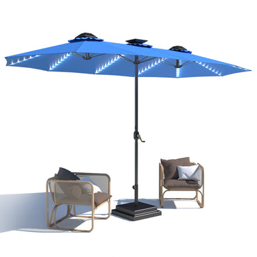 YODOLLA patio umbrella with solar lights energy-efficient