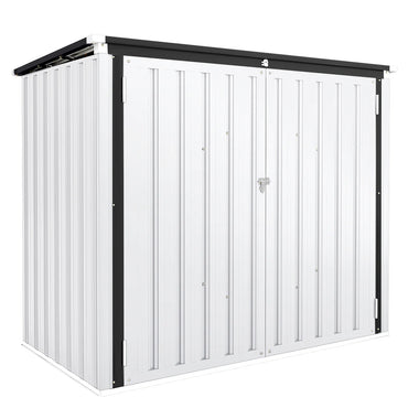 YODOLLA 46 Cu.Ft Outdoor Horizontal Storage Shed, White