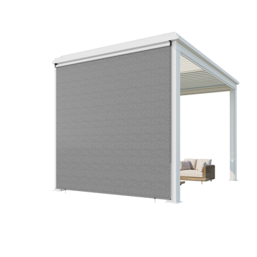 YODOLLA Outdoor Roller Shade, Sun Shade Cover Canopy with 99% UV Protection, Gray