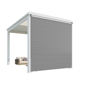 YODOLLA Outdoor Roller Shade, Sun Shade Cover Canopy with 99% UV Protection, Gray