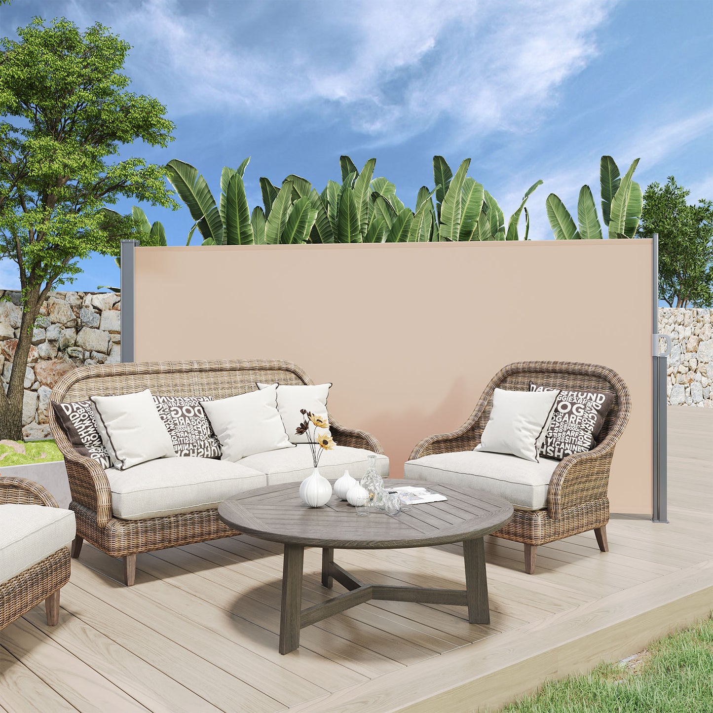 YODOLLA privacy awning for patios and gardens