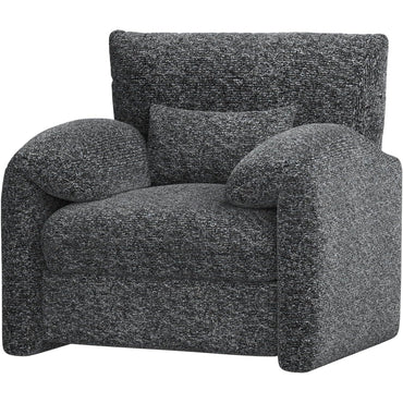 YODOLLA Oversized Armchair, Chenille Mid Century Accent Chair, Comfy Upholstered Single Sofa, Extra Wide Reading Chairs