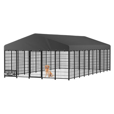 YODOLLA 10x20 Ft Outdoor Dog Kennel, Extra Large Dog Run