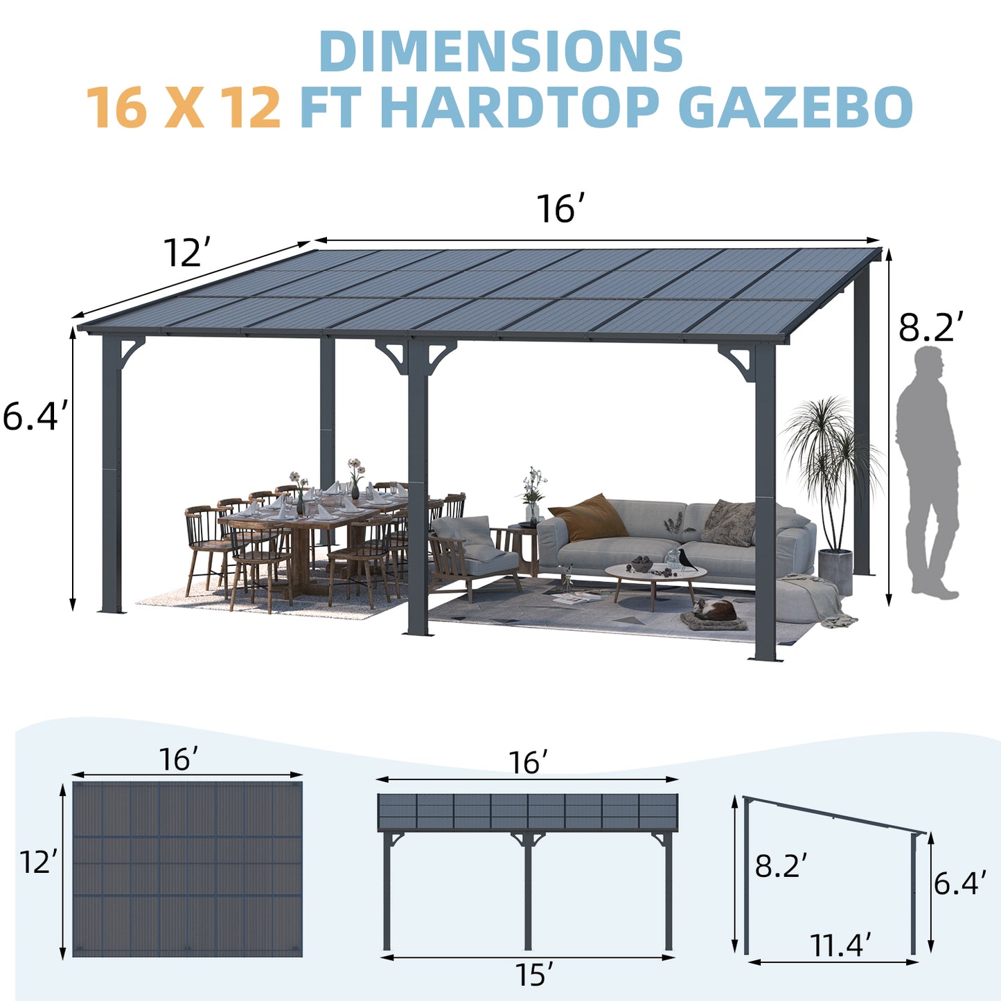 YODOLLA wall mounted gazebo.