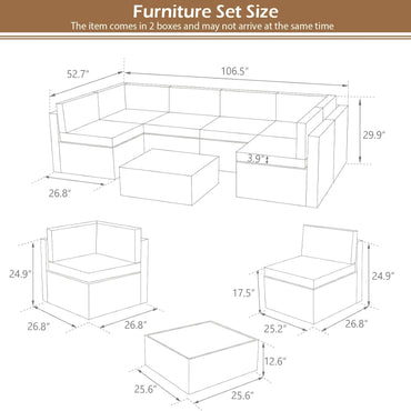 YODOLLA durable patio dining furniture set