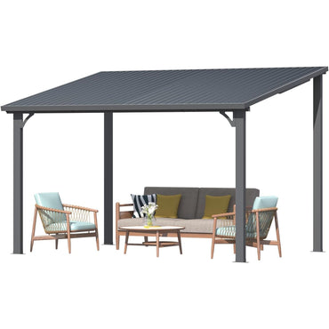 YODOLLA 12' x 8' Hardtop Gazebo Outdoor Pergola for Patio