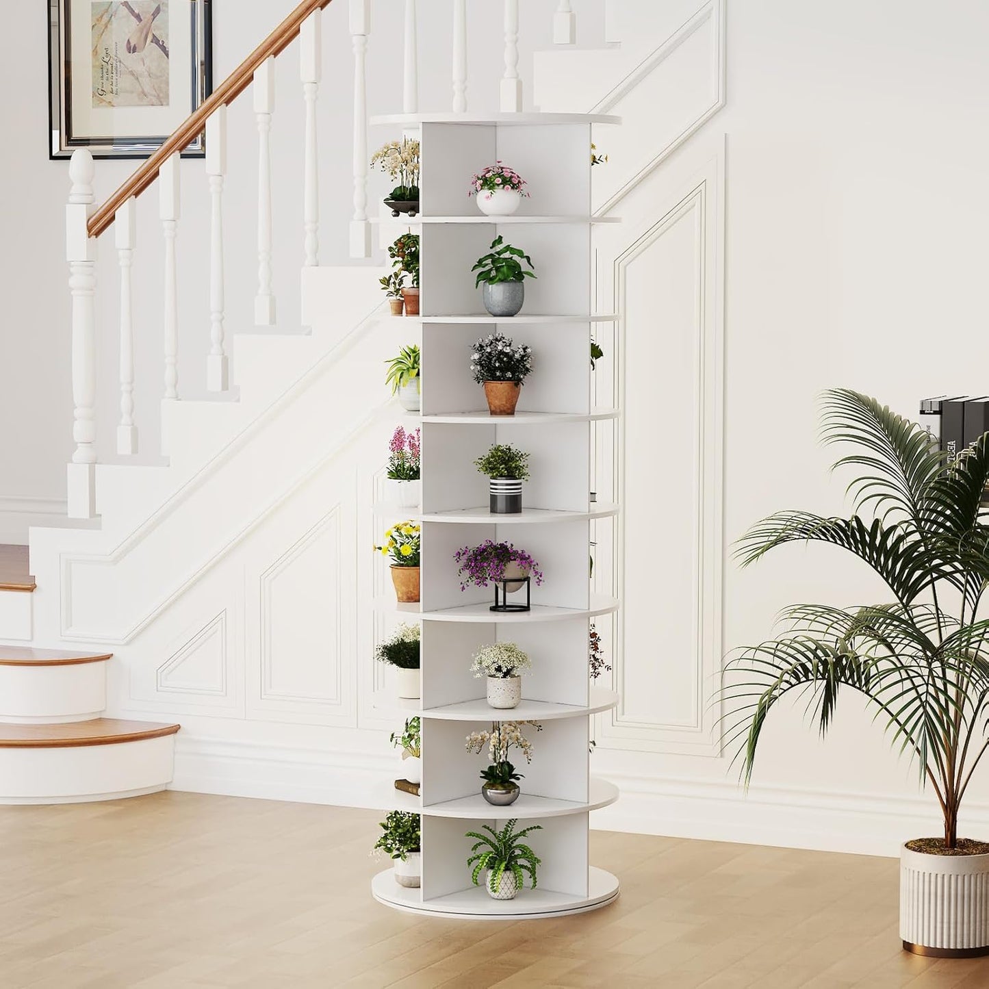 YODOLLA 8 Tier Rotating Shoe Rack, Shoe Tower Organizer