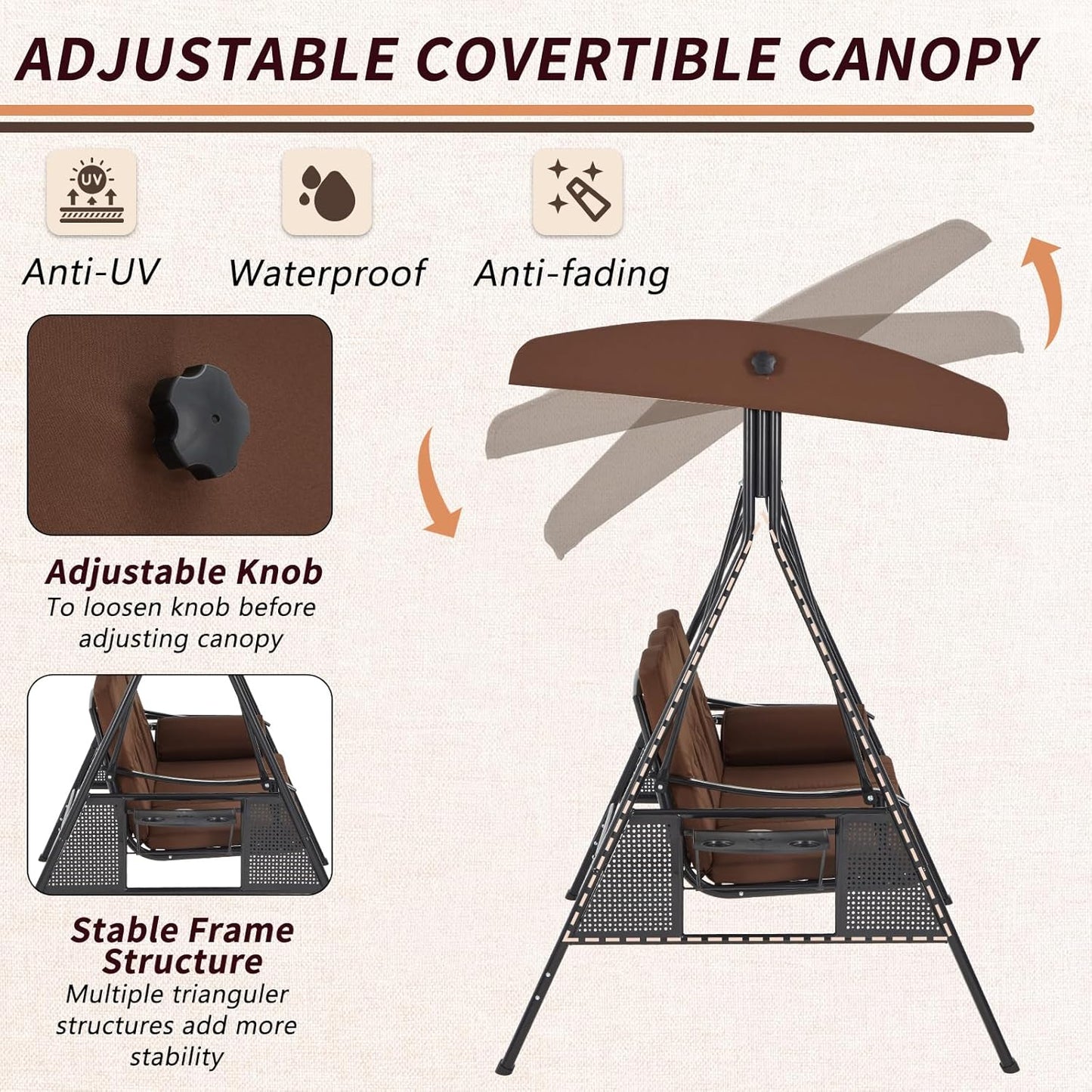 YODOLLA frame for patio swing chair