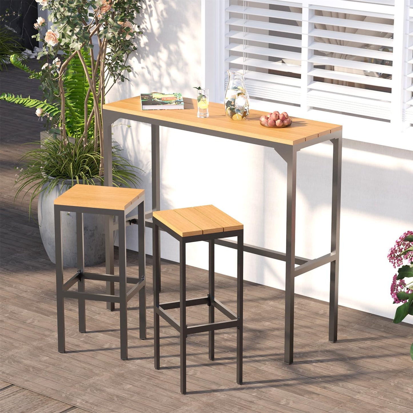 YODOLLA high-top table and chairs for patios