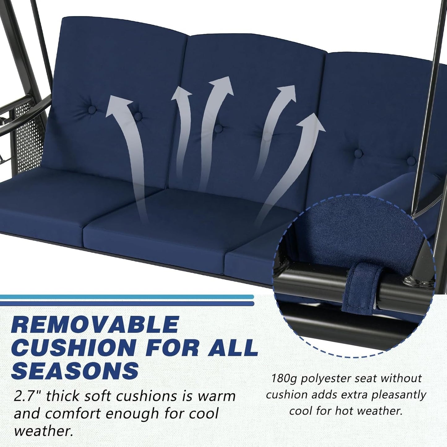 YODOLLA best porch swing for comfort
