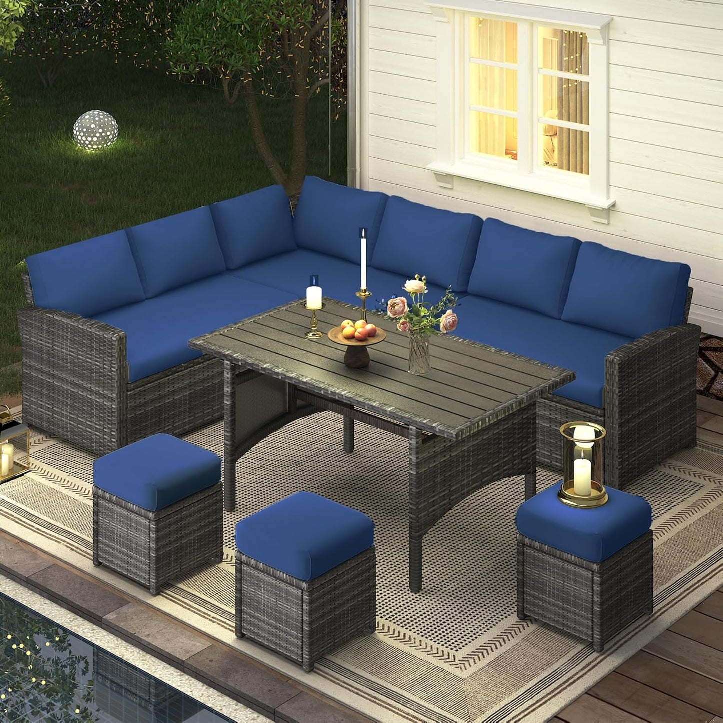 YODOLLA sectional patio furniture grey