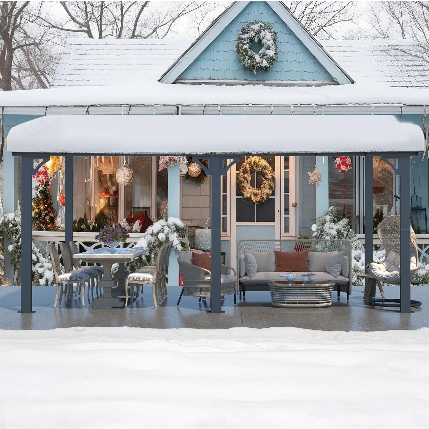 YODOLLA 16x8 Outdoor Hardtop Gazebo