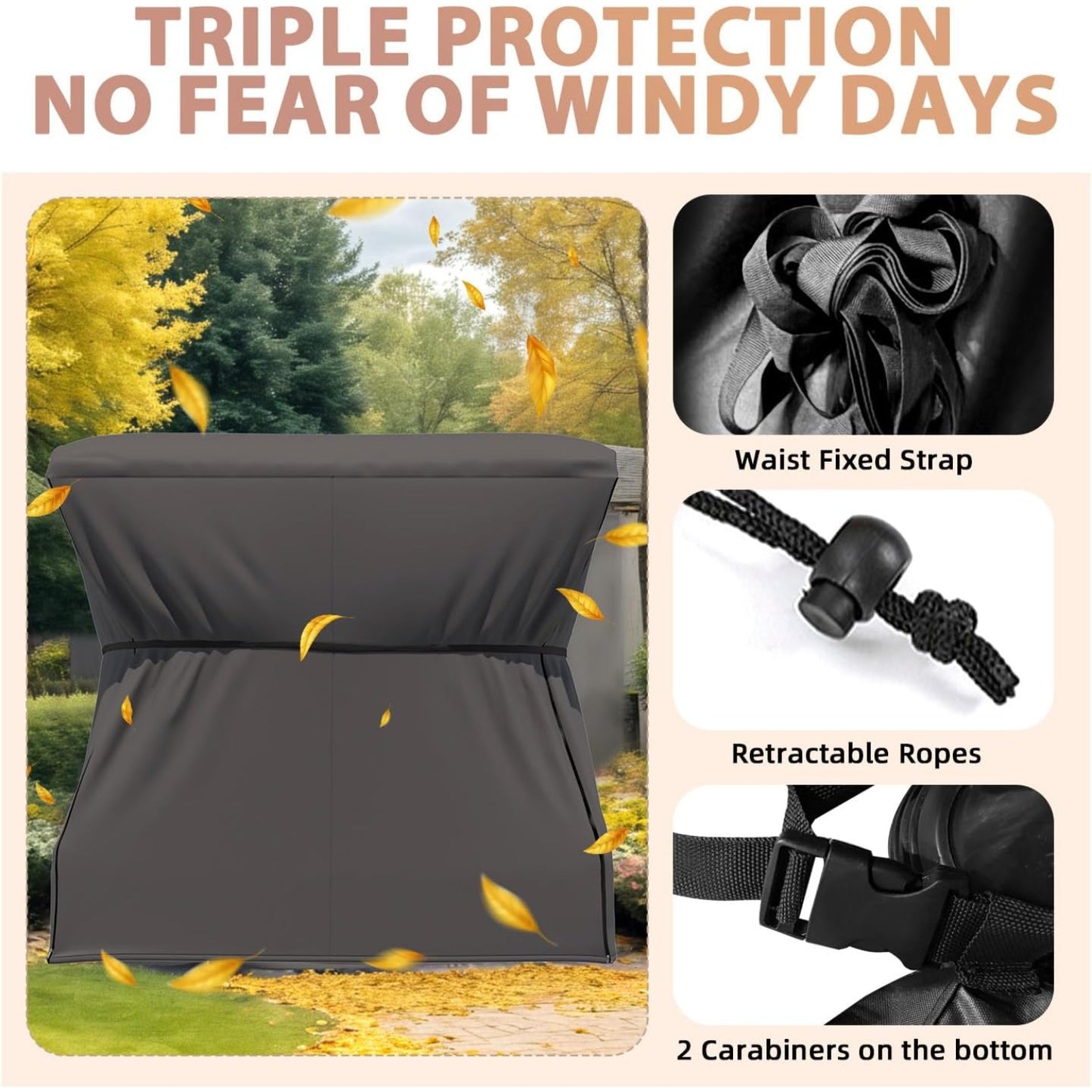 YODOLLA outdoor porch swing cover