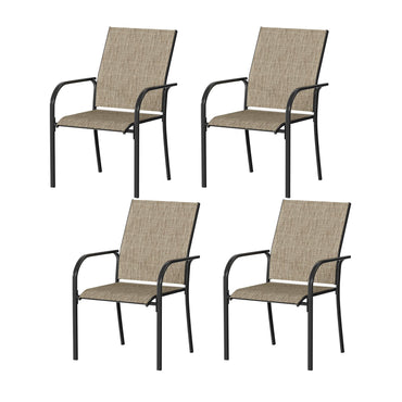 YODOLLA Patio Dining Chairs Set for 4, Stackable Textilene Patio Chairs