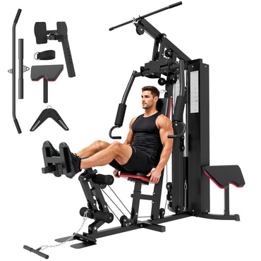 YODOLLA Workout Station with Leg Press, Multifunctional Home Gym Equipment