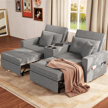 YODOLLA 75" Sleeper Chair, 3 in 1 Convertible Sleeper Sofa Bed