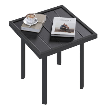 YODOLLA Square Outdoor Side Table Pool End Table, Metal Easy Maintenance (1pcs)