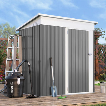 YODOLLA 5'x3' Outdoor Storage Shed, Dark Gray