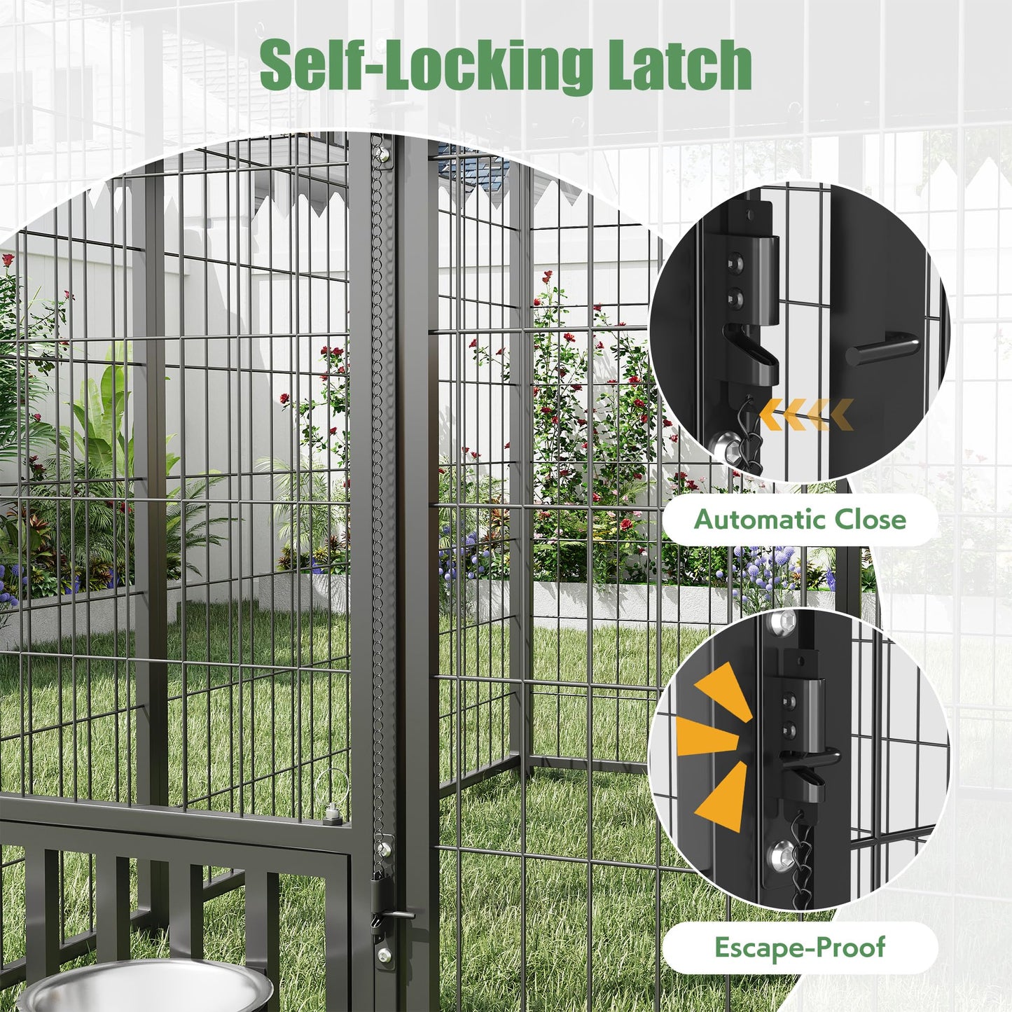 YODOLLA 10x10 Heavy Duty Outdoor Dog Kennel