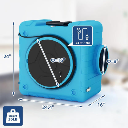 YODOLLA 550 CFM Air Scrubber with 3-Stage Filtration