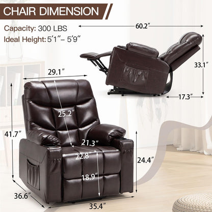 YODOLLA Massage Power Lift Recliner for Elderly