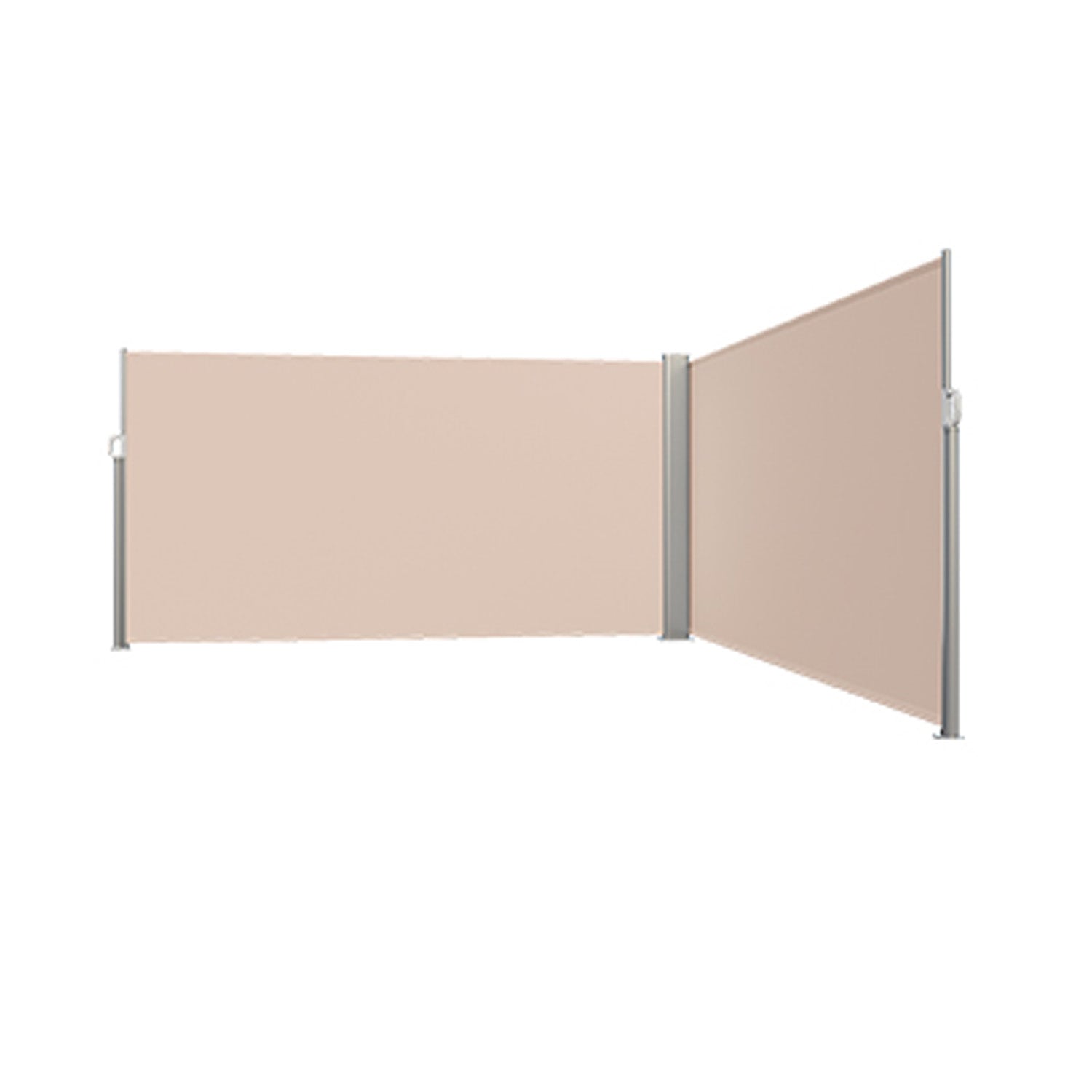 YODOLLA retractable side awning, beige.