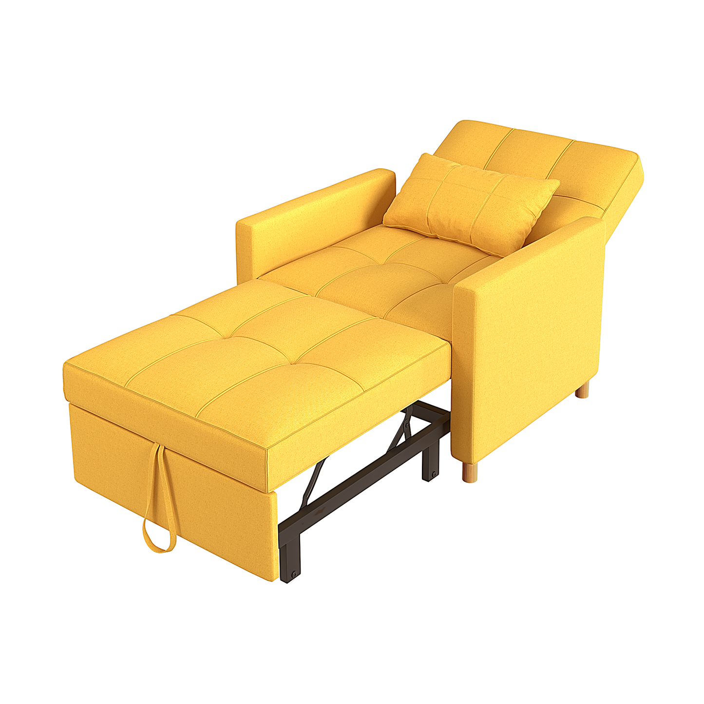 YODOLLA 3 in 1 Chair Bed Sleeper for Adults, Yellow