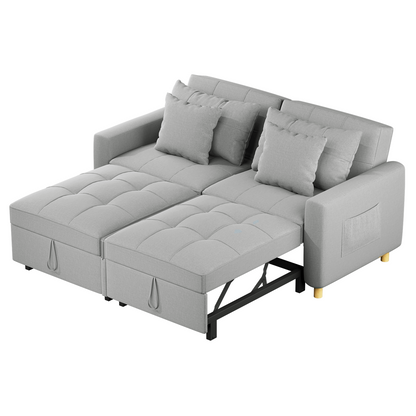 YODOLLA Comfortable 3-1 Convertible Sofa Bed, Gray