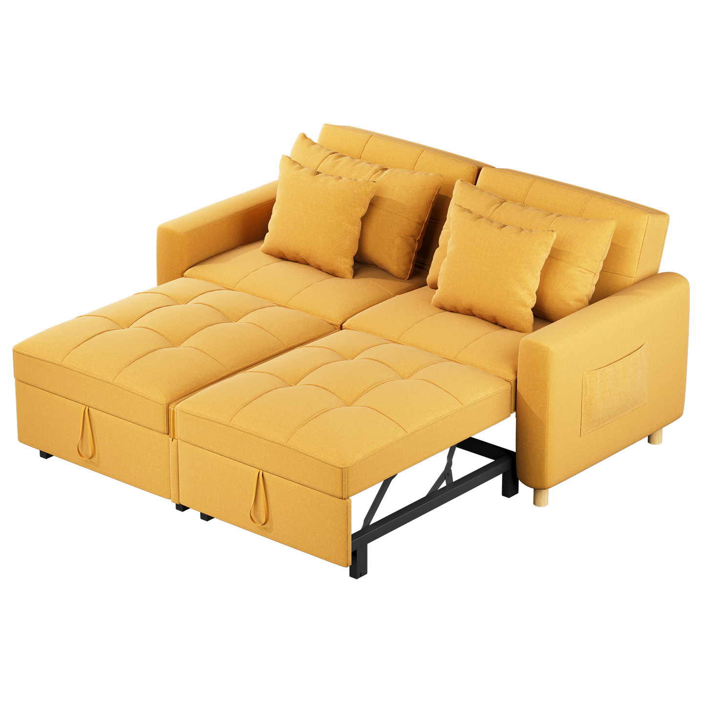 YODOLLA Comfortable 3-1 Convertible Sofa Bed,Yellow