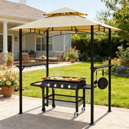 YODOLLA 8' x 5' Grill Gazebo, Beige