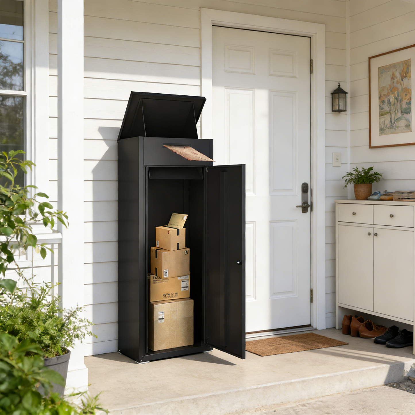 YODOLLA Package Delivery Box for Outside, Black (47.2"x17.7"x19.7")