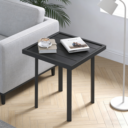 YODOLLA Square Outdoor Side Table Pool End Table, Metal  Easy Maintenance  (4pcs)