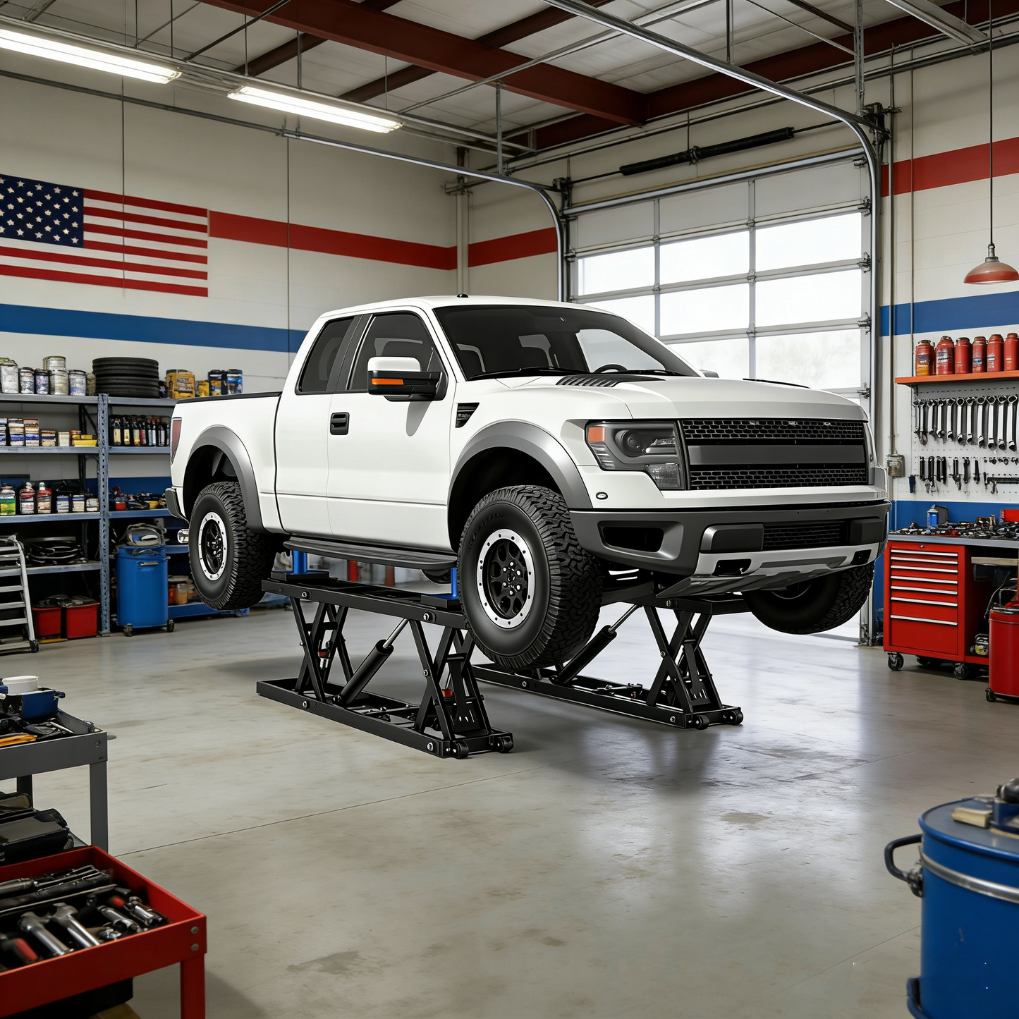 YODOLLA 7000 LBS Portable Car Lift for Home Garage Heavy-Duty Hydraulic Quick Jack