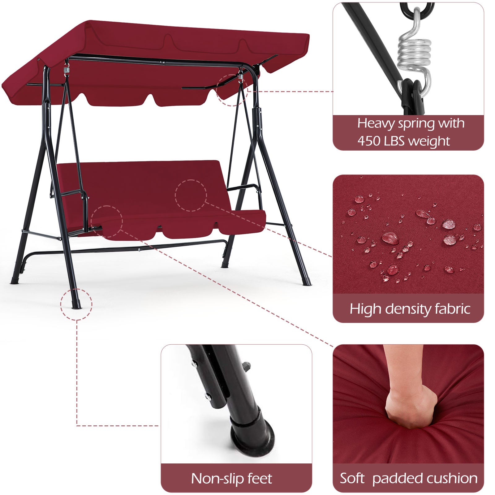 YODOLLA Garden Swing for Outdoors