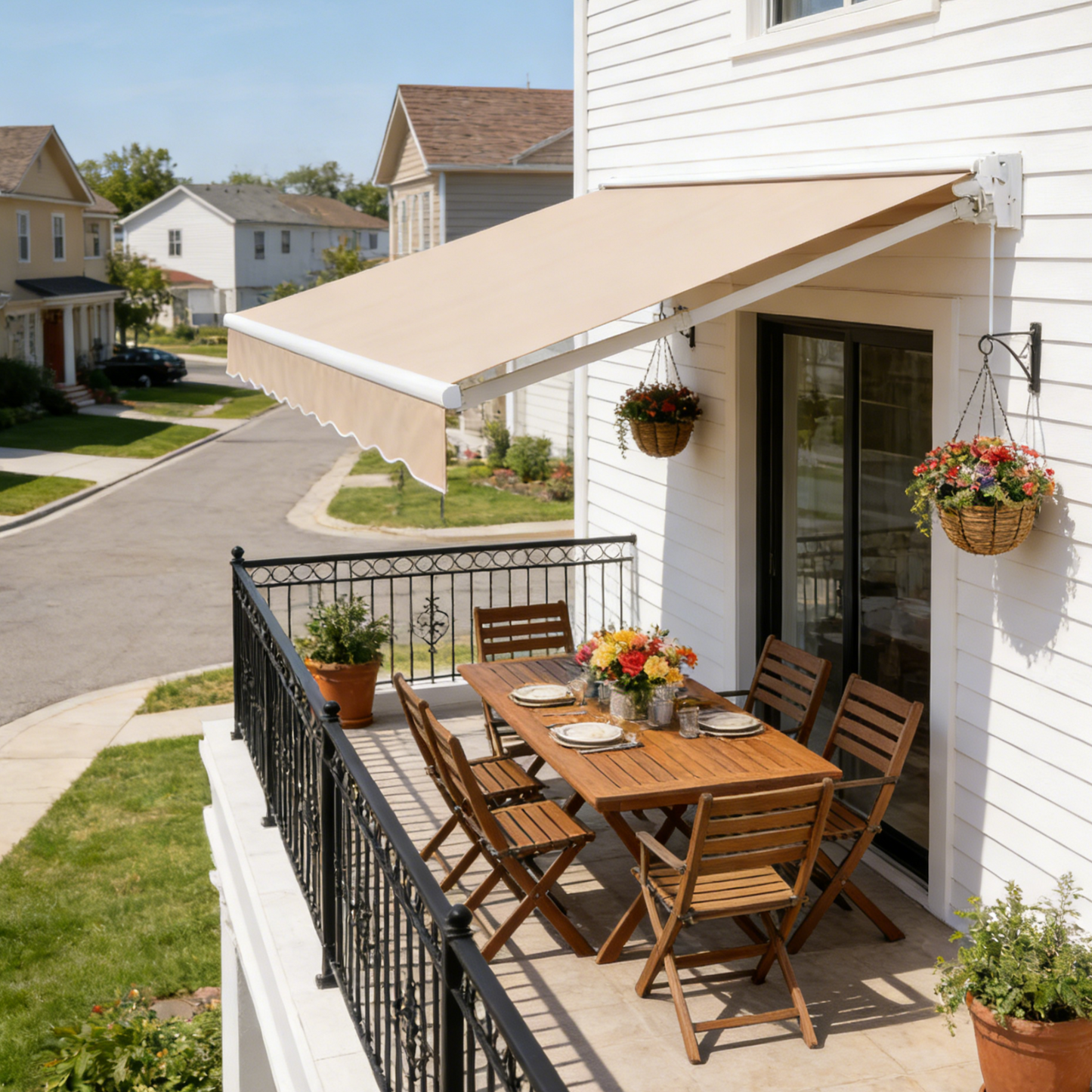 YODOLLA 13'x8' Retractable Awning Cover Sun Shade Shelter