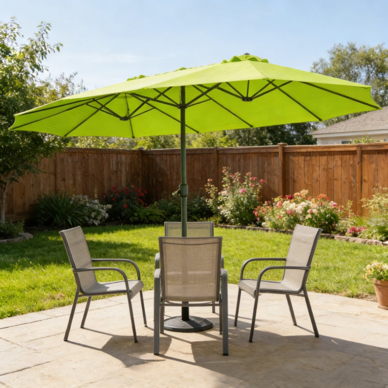 YODOLLA 15x9ft Double-Sided Patio Umbrella, Green