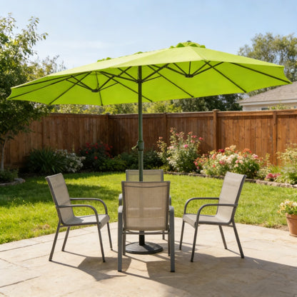 YODOLLA 15x9ft Double-Sided Patio Umbrella, Green