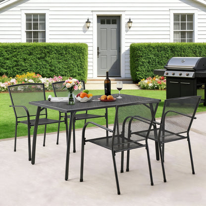 YODOLLA Metal Patio Dining Table Set for 4