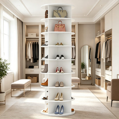 YODOLLA 8 Tier Rotating Shoe Rack, Shoe Tower Organizer