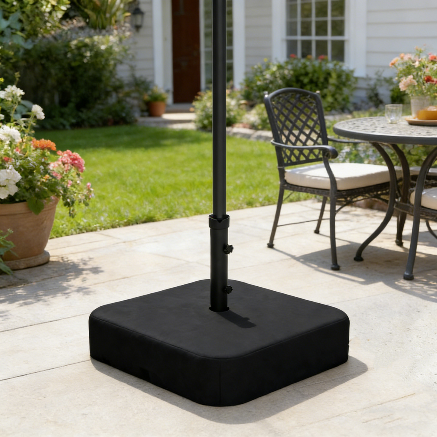 YODOLLA Patio Umbrella Base, 220 lbs Heavy Duty Sand with 2 Sandbags