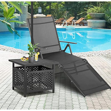 YODOLLA Metal Umbrella Table with 1.58" Hole