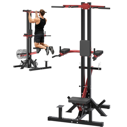 YODOLLA Power Tower Pull Up & Dip Station, Leverage Assisted Dip Machine