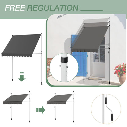 YODOLLA retractable patio canopy for sun protection