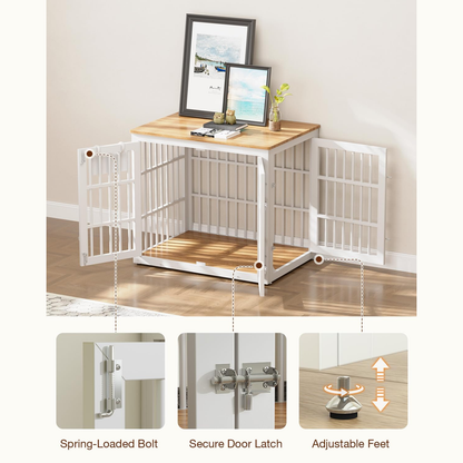 YODOLLA 46'' Dog Crate Furniture for XX-Large Dogs, White