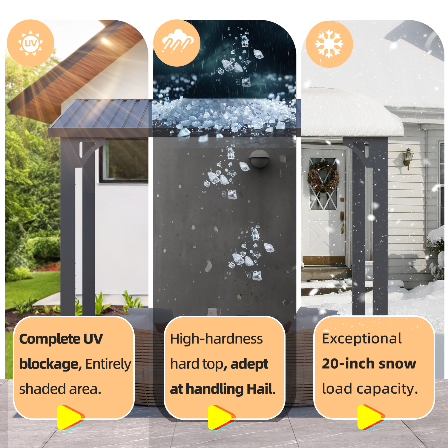 YODOLLA 10x8 Aluminum Outdoor Pergola