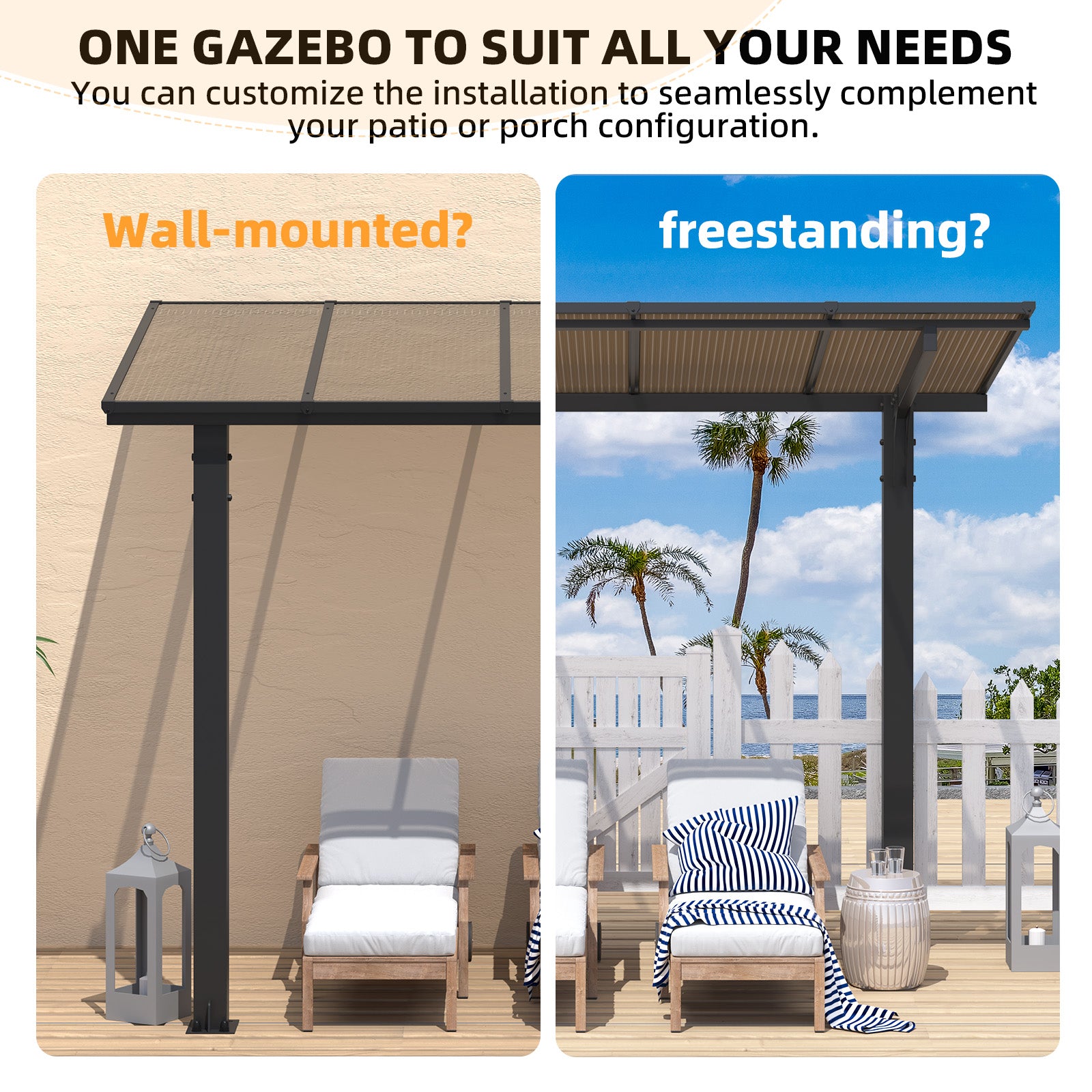 YODOLLA 10x16 Freestanding Gazebo