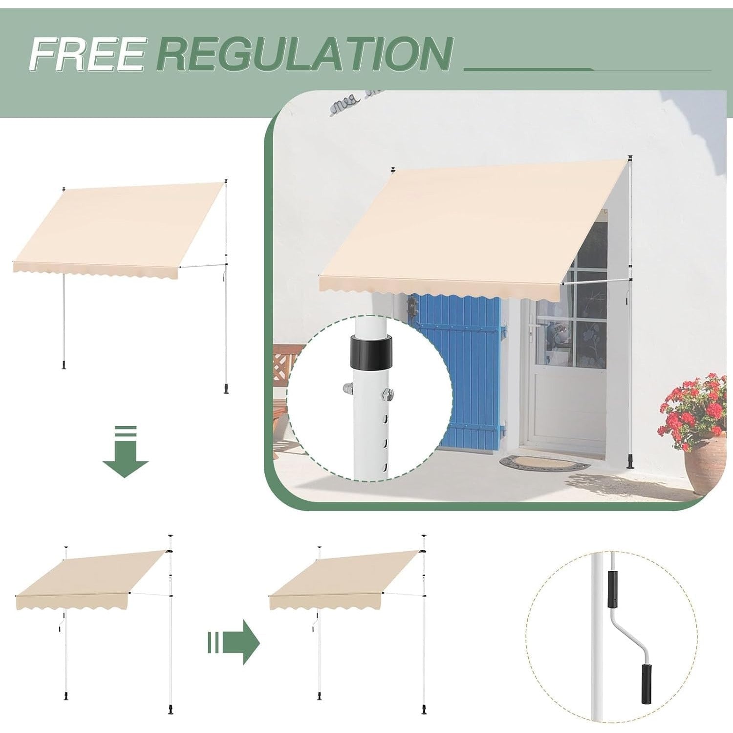 YODOLLA porch awning providing extra outdoor comfort.