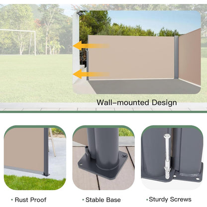YODOLLA retractable side awning for flexible shade.