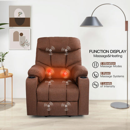 YODOLLA Massage Power Lift Recliner for Elderly, Electric Lift Chair, Brown